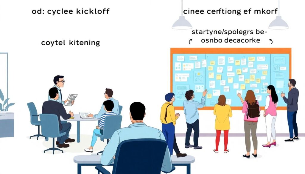 Глобальные тренды отправной точки для команд каждого тура - иллюстрация