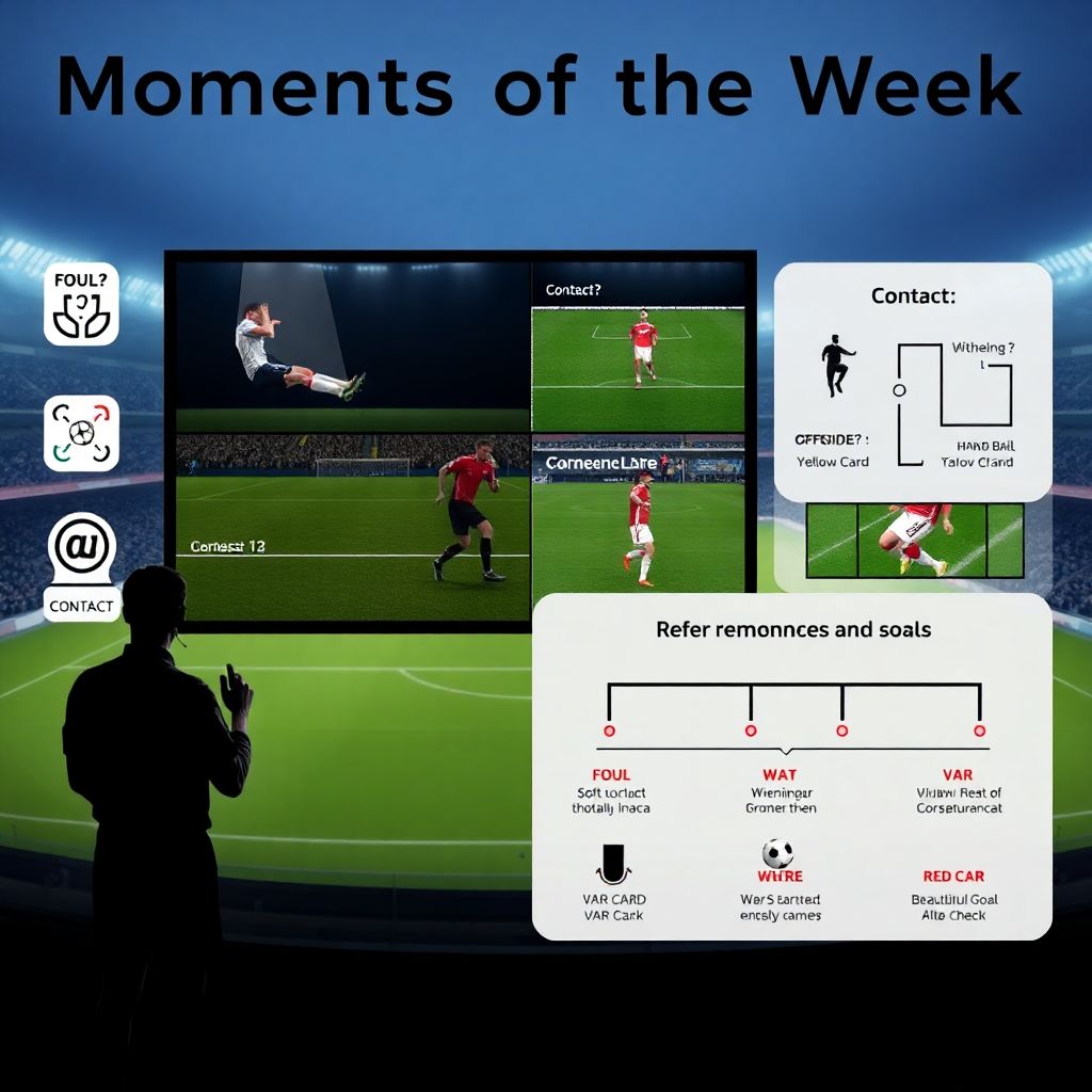 Моменты недели: лучшие эпизоды матча и спорные решения арбитра