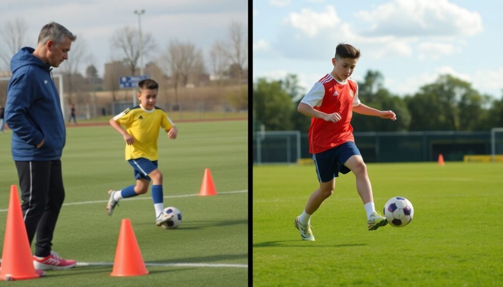 Техника владения мячом на скорости: контроль и маневры - иллюстрация